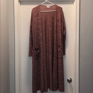LuLaRoe Sarah Heathered maroon/blk EUC